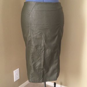 Kosher Casual Faux Leather Pencil Skirt NEW Small